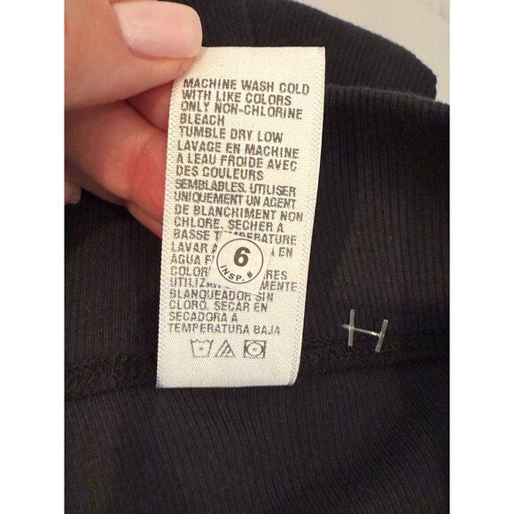 James Perse Black Rib Knit Midi Skirt NWT - Size L - Picture 7 of 9